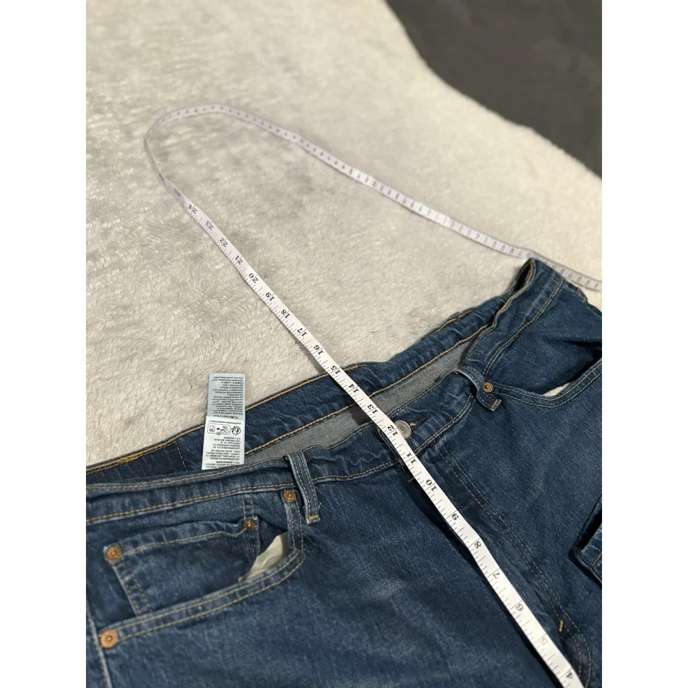 Levis 505 Mens Blue Straight Jeans Size 40x30 Cotton‎ Denim Pants Stretch